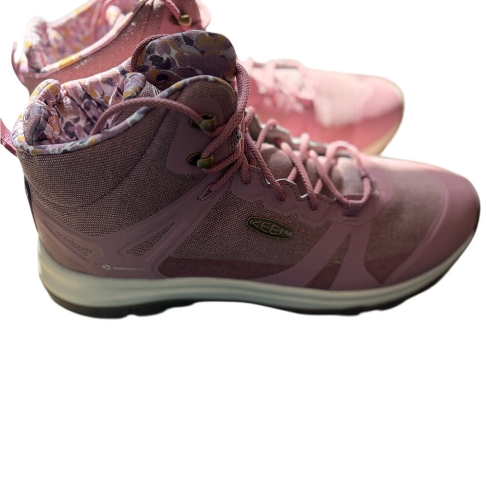 Keen Terradora II Mid Waterproof Hiking Boots Pink Purple‎ Floral Women 11